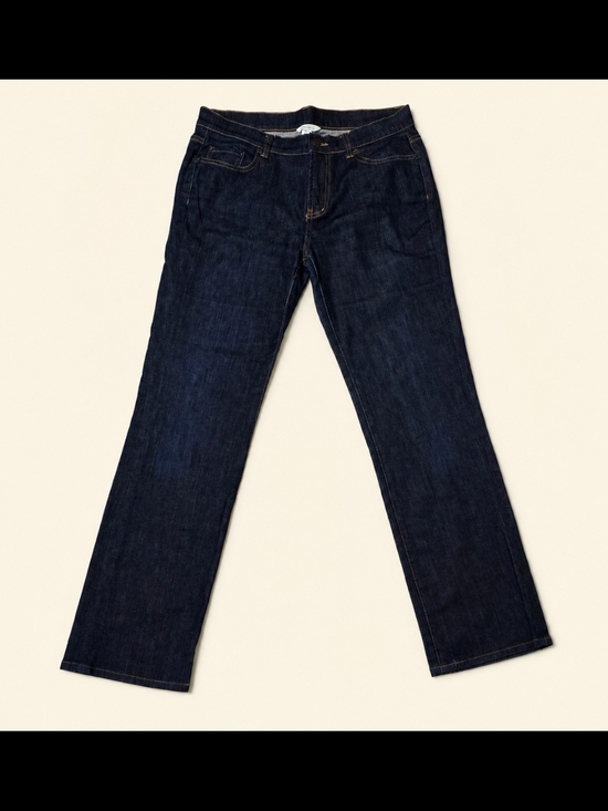 Garnet Hill Denim - Garnet Hill Dark Wash Straight-Leg Jeans